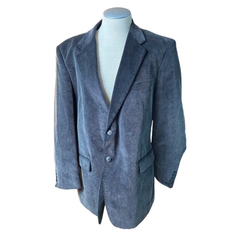 Wallstreet Blazer Suit Jacket 44L Men's Vintage Corduroy sports coat formal wear